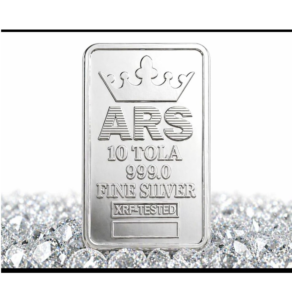 ARS Certified 10 Tola Silver Bullion Bar (999.0 Fine Silver)