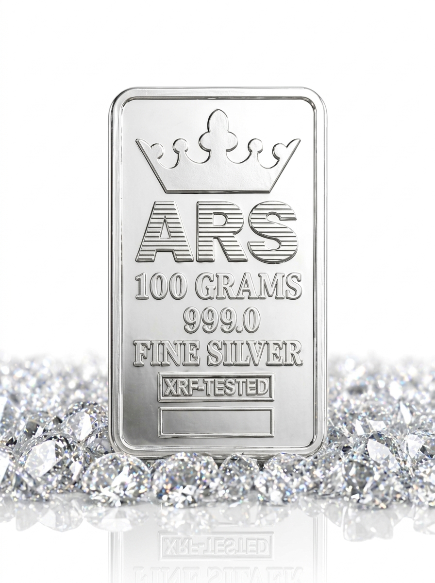 Pure Silver Bullion Bar 100g